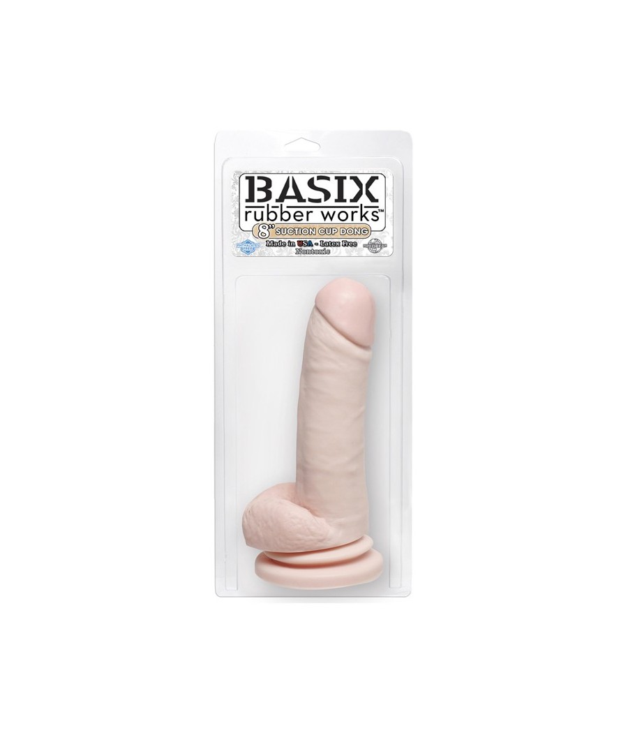 FALLO REALISTICO CON TESTICOLI E BASE VENTOSA BASIX - 20 CM