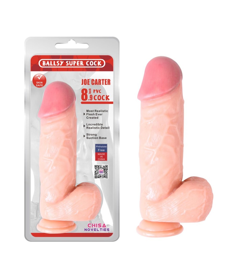 FALLO REALISTICO CON VENTOSA "JOE CARTER" - 22.5 CM