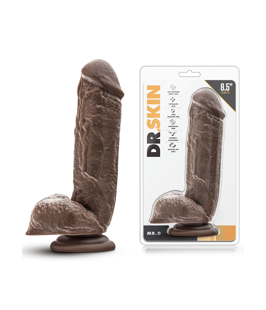 FALLO REALISTICO "DR. SKIN MR D COCK 8.5" CHOCOLATE
