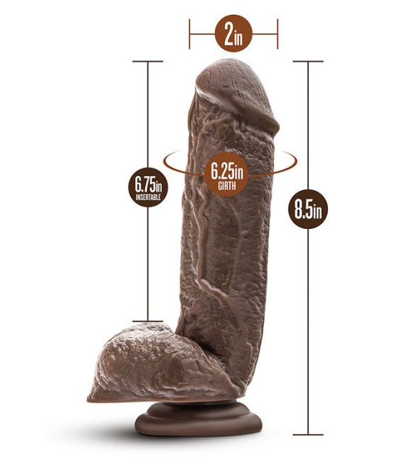 FALLO REALISTICO "DR. SKIN MR D COCK 8.5" CHOCOLATE