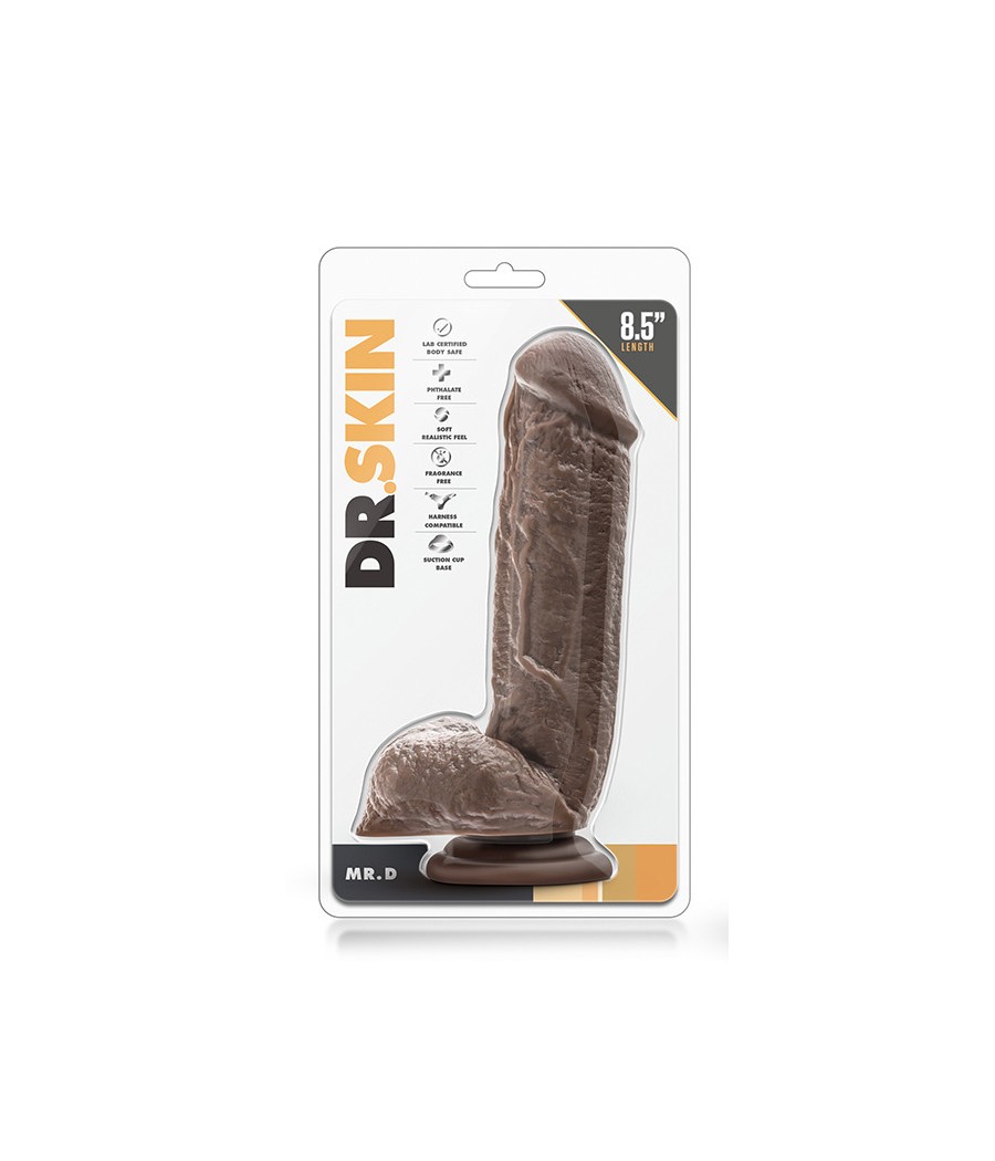 FALLO REALISTICO "DR. SKIN MR D COCK 8.5" CHOCOLATE