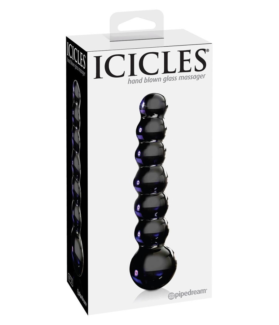 DILDO ANALE IN VETRO PIPEDREAM \"ICICLES NO. 51\" VIOLA
