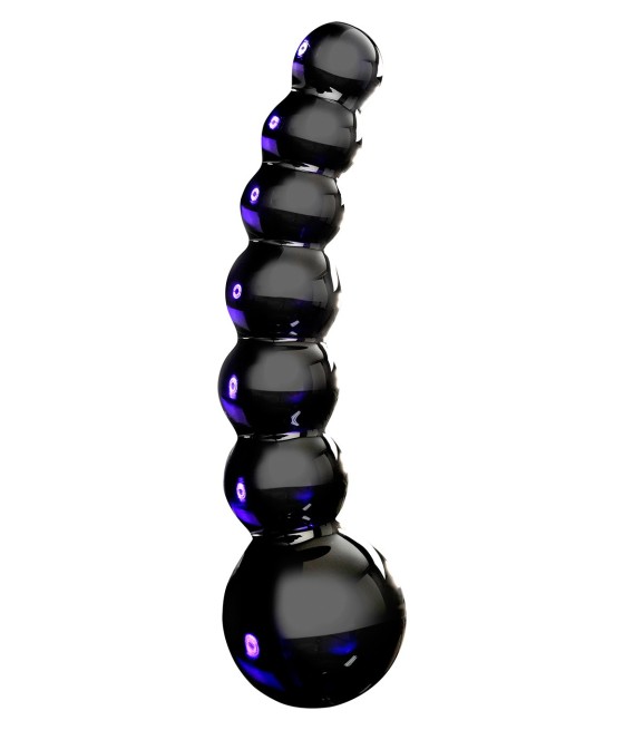 CATENA ANALE IN VETRO NERO PIPEDREAM \"ICICLES NO. 66\"