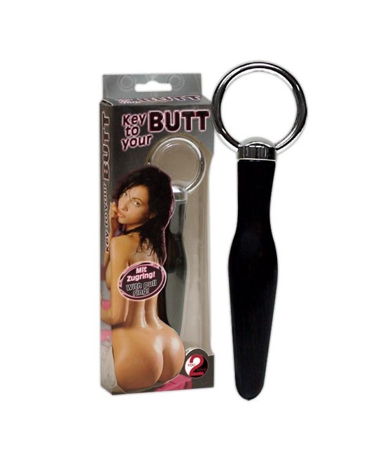 CUNEO ANALE "KEY TO YOUR BUTT" NERO - 10 CM
