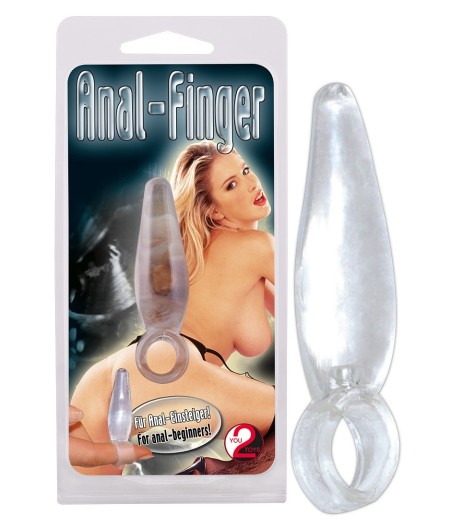 MINI CUNEO ANALE CON ANELLO ANAL FINGER - 5 CM