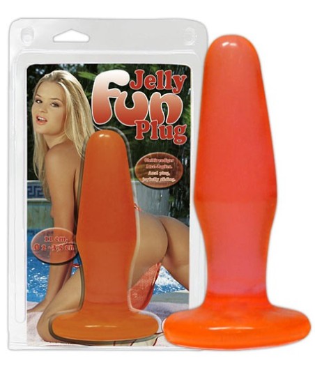 CUNEO ANALE JELLY FUN ARANCIONE - 11 CM