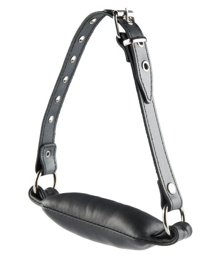 BIT GAG IMBOTTITO IN VERA PELLE CON CINGHIA REGOLABILE