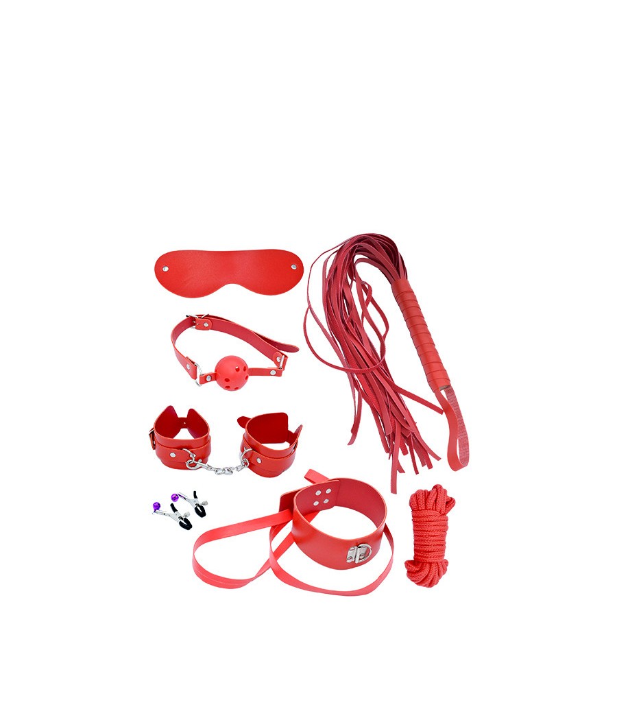 KIT BDSM 7 PEZZI "ATTRACTION TOYS" COLORE: ROSSO