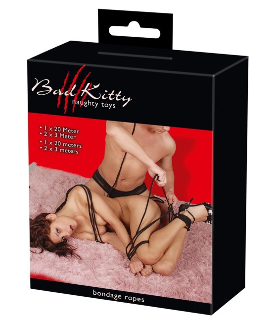 SET DI 3 CORDE INTRECCIATE BAD KITTY "BONDAGE ROPES"