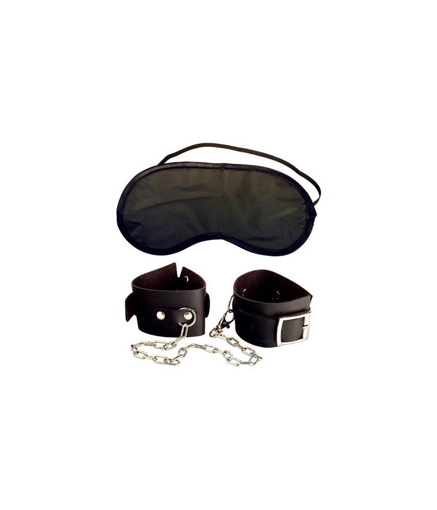 KIT BDSM COSTRITTIVO POLSIERE CAVIGLIERE E MASCHERA