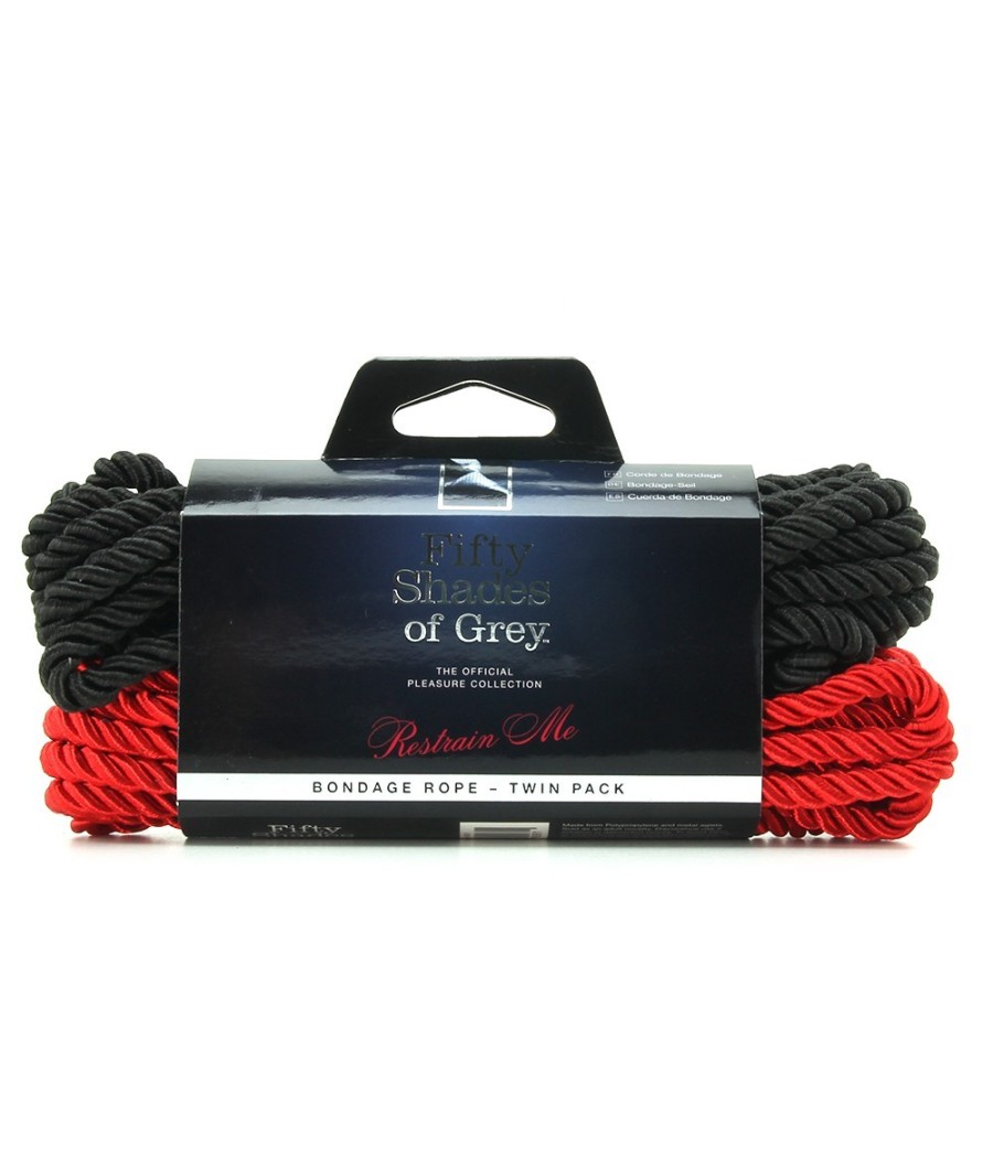 SET 2 CORDE PER BONDAGE E SHIBARI 50 SFUMATURE DI GRIGIO "TRATTIENIMI"