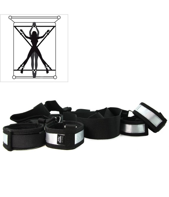 SET BDSM COSTRITTIVO 50 SFUMATURE DI GRIGIO "TIENI DURO"