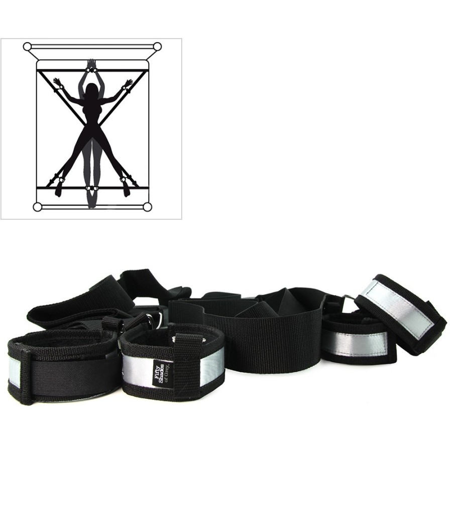 SET BDSM COSTRITTIVO 50 SFUMATURE DI GRIGIO "TIENI DURO"