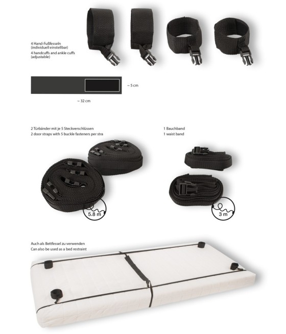 SET BDSM COSTRITTIVO "DOOR/BED" BAD KITTY