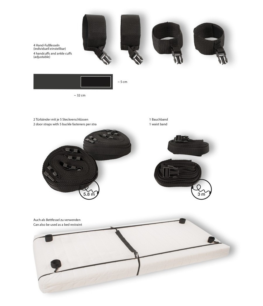 SET BDSM COSTRITTIVO "DOOR/BED" BAD KITTY