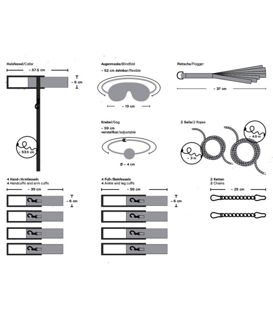 TAVOLO BONDAGE SET BDSM COSTRITTIVO "BONDAGE BOARD"