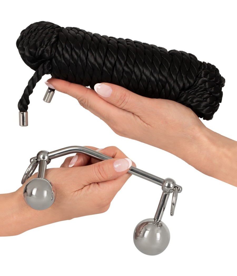 BONDAGE PLUGS CON CORDA - 10 METRI - COLORE NERO