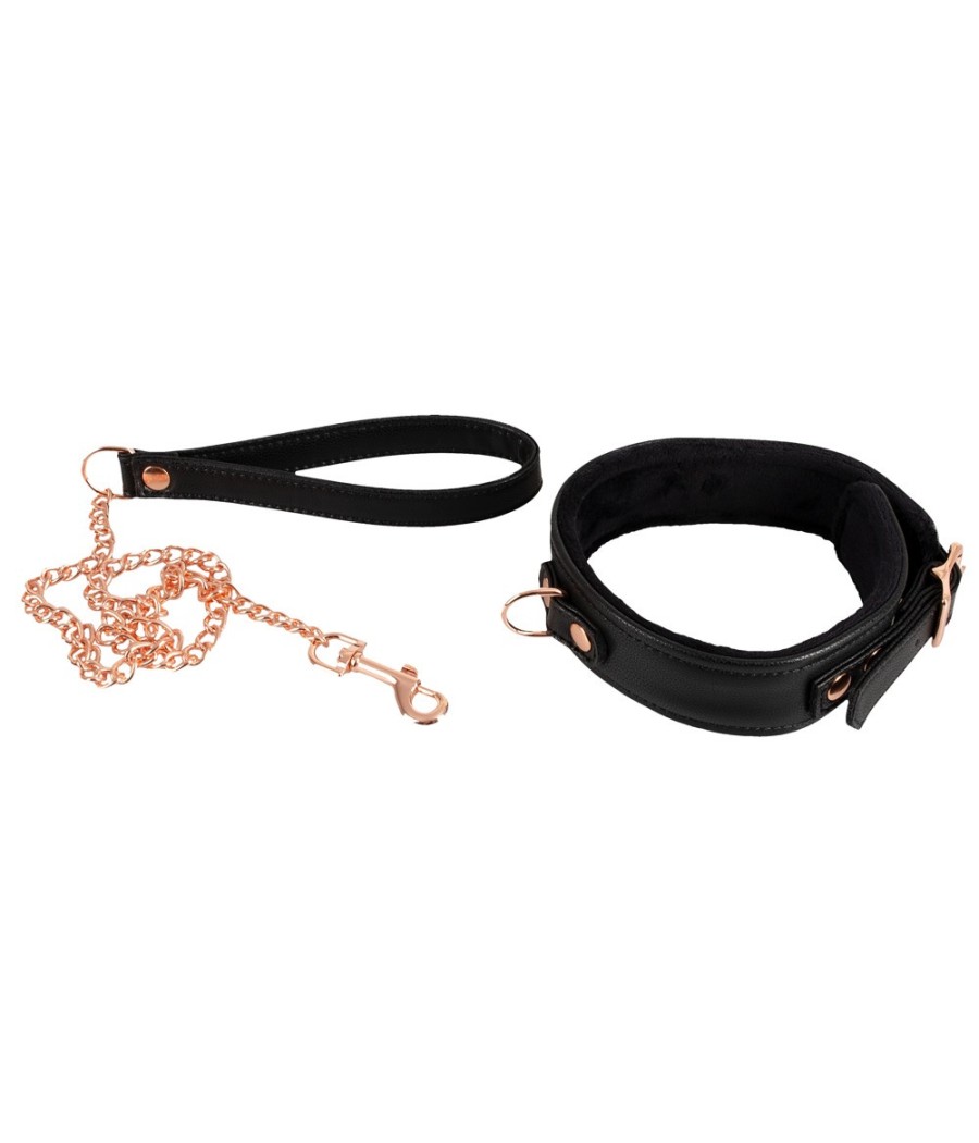 SET COLLARE GUINZAGLIO E CATENA BAD KITTY " COLLAR WITH LEASH"