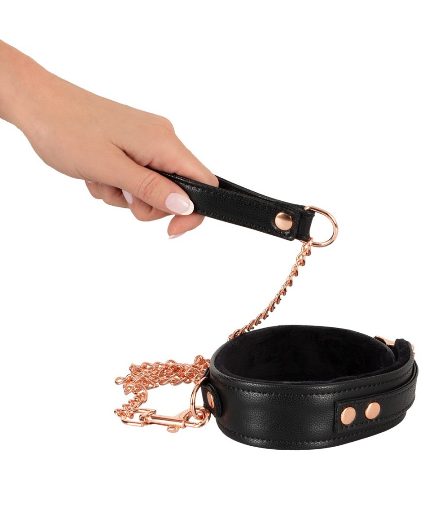 SET COLLARE GUINZAGLIO E CATENA BAD KITTY " COLLAR WITH LEASH"