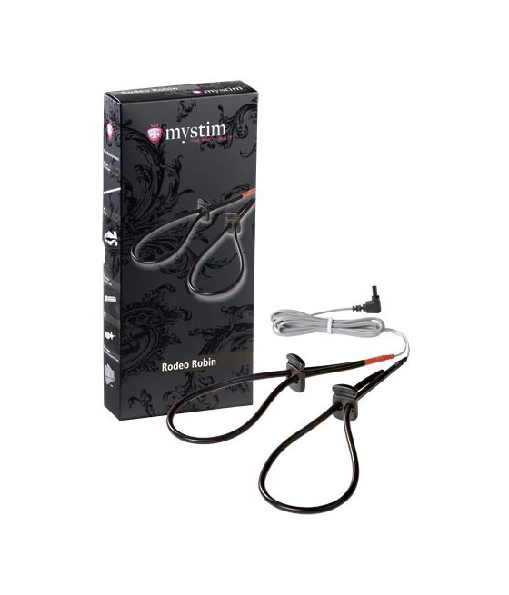 SET ANELLO FALLICO E TESTICOLI PER STIMOLAZIONE ELETTRICA \"RODEO ROBIN\"