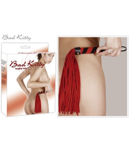 FLOGGER CON IMPUGNATURA IN CAMOSCIO BAD KITTY WHIP NEROROSSO