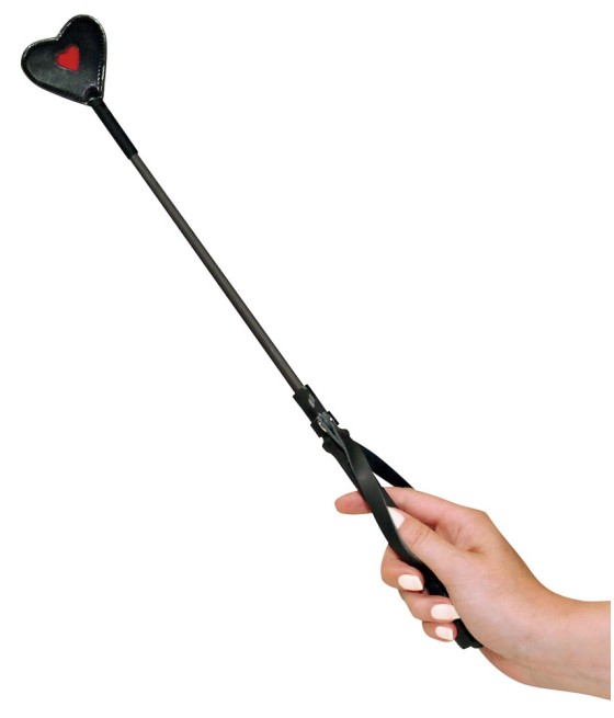 FRUSTINO A FORMA DI CUORE BAD KITTY NERO/ROSSO