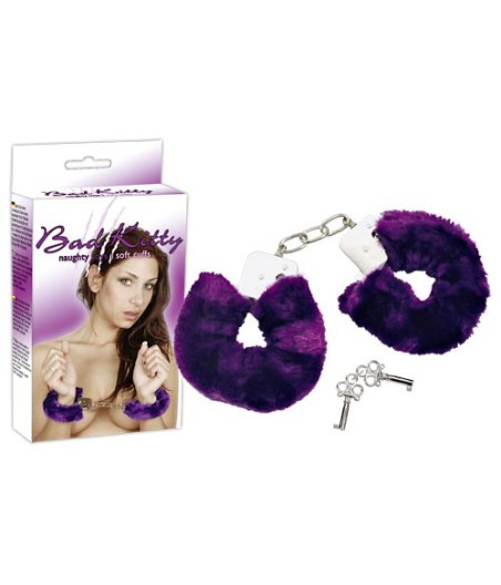 MANETTE IN METALLO RIVESTITE IN PELUCHE BAD KITTY SOFT CUFFS ROSA
