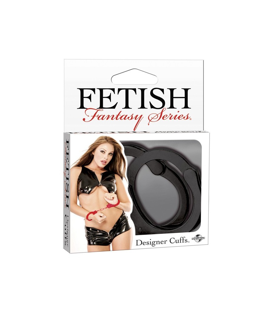 MANETTE IN METALLO FETISH FANTASY "DESIGNER CUFFS" NERO