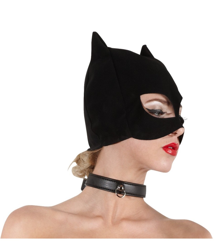 MASCHERA STILE NABUK BAD KITTY "CATMASK" NERO OPACO