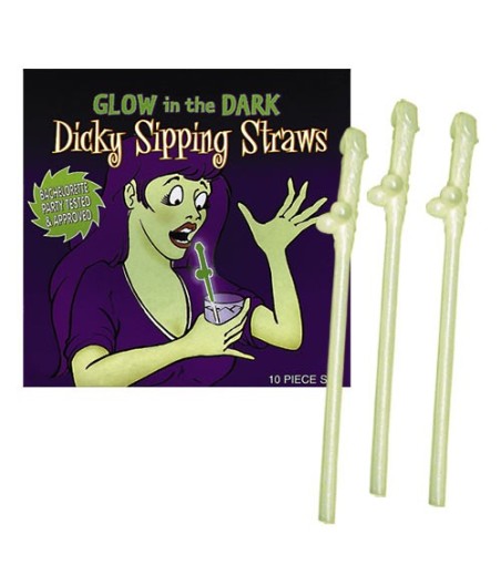 CANNUCCIA FLUORESCENTE A FORMA DI PENE - 10 PEZZI