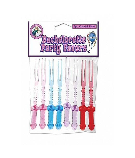 SET 8 FORCHETTE TRANSLUCIDE A FORMA DI PENE