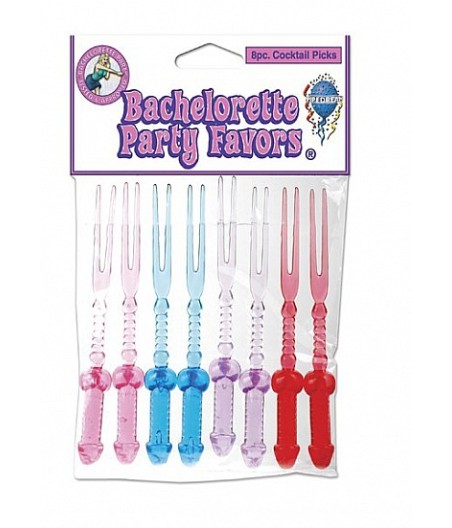 SET 8 FORCHETTE TRANSLUCIDE A FORMA DI PENE