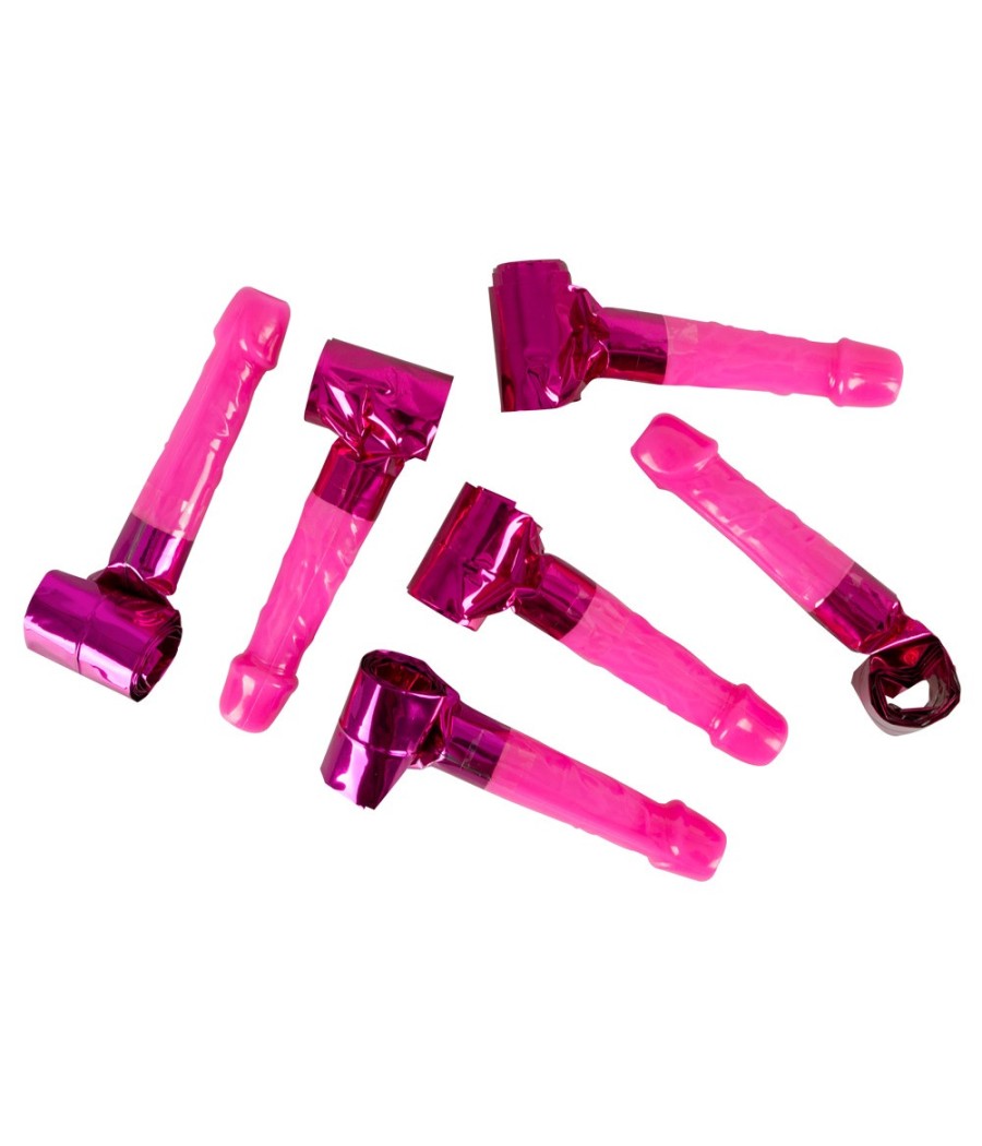 TROMBETTE FESTE "LINGUE DI SUOCERA" A FORMA DI PENE