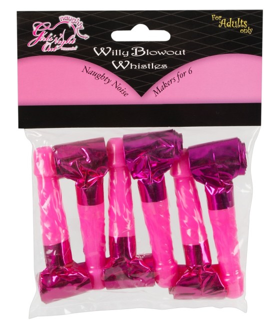 TROMBETTE FESTE "LINGUE DI SUOCERA" A FORMA DI PENE