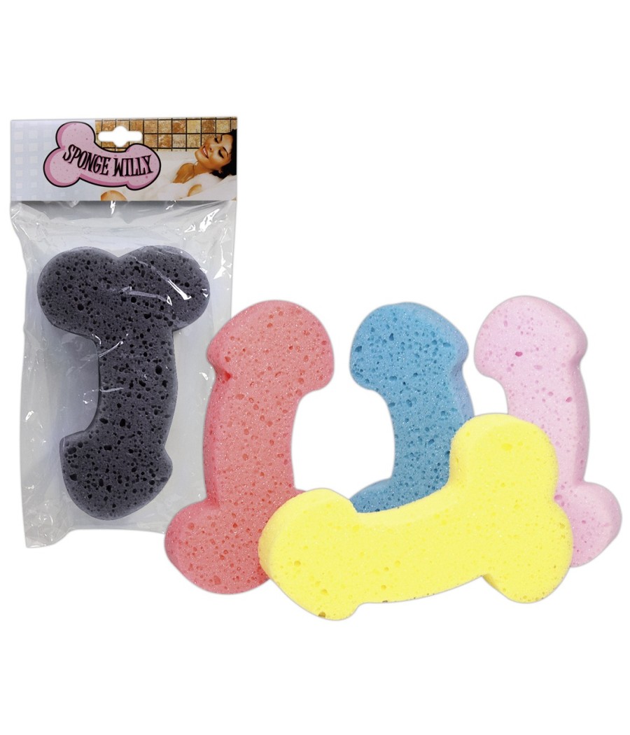 SPUGNA A FORMA DI PENE - VARI COLORI