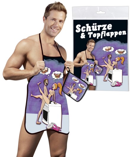 GREMBIULE E PRESINA CON STAMPA SEXY