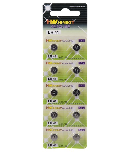 BLISTER 10 BATTERIE LR41