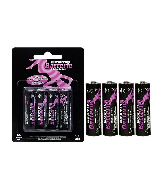 BLISTER 4 BATTERIE EROTIC STILO "AA"