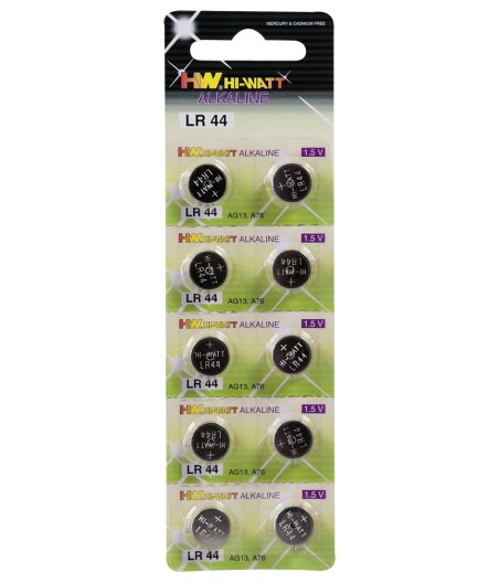 BLISTER 10 BATTERIE LR44