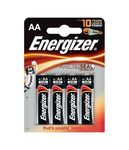BLISTER 4 BATTERIE ENERGIZER ALKALINE POWER BATTERY AA LR6