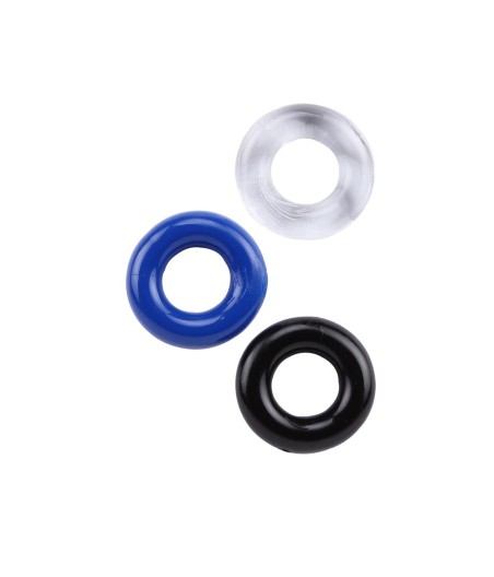 SET 3 ANELLI FALLICI DONUT RINGS - COLORI VARI