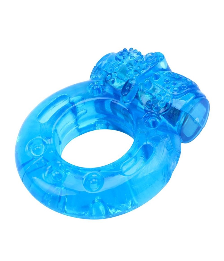 ANELLO FALLICO VIBRANTE RIUTILIZZABILE BLU