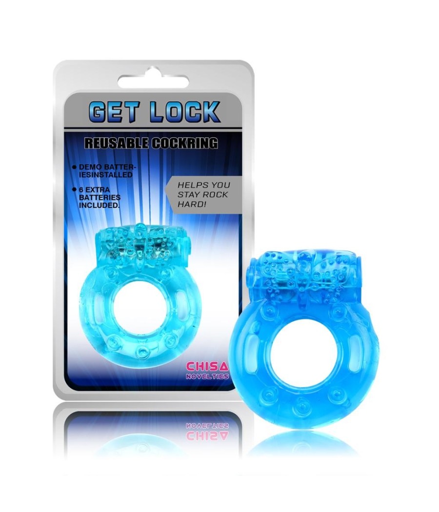 ANELLO FALLICO VIBRANTE RIUTILIZZABILE BLU