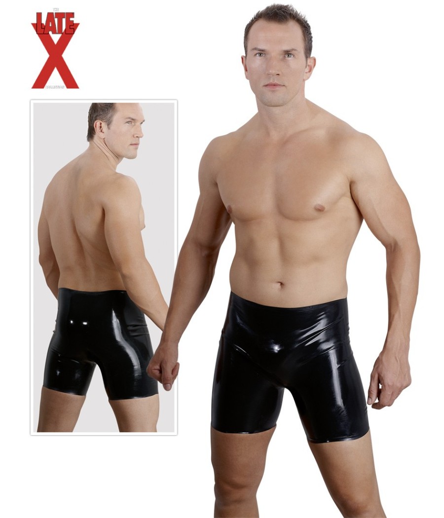 BERMUDA UOMO IN LATEX NERO
