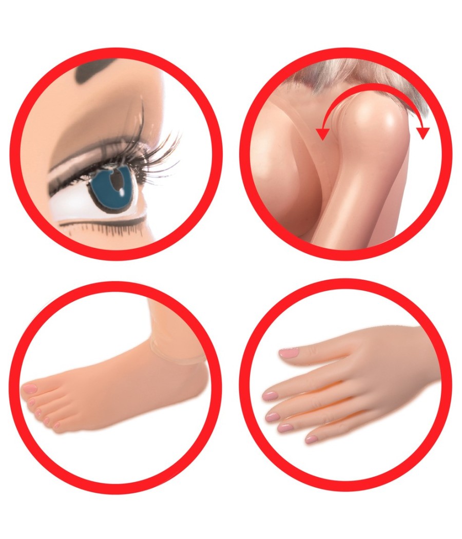 BAMBOLA GONFIABILE REALISTICA PIPEDREAM "B.J. BETTY - ORAL SEX" - LIFE SIZE - 3D