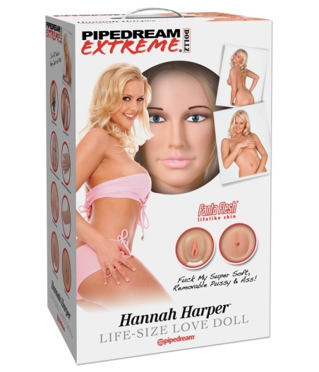 BAMBOLA GONFIABILE REALISTICA PIPEDREAM HANNAH HARPER - LIFE SIZE - 3D