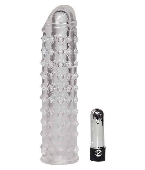 GUAINA FALLICA VIBRANTE CON ESTENSIONE PENE "VIBROPENIS"