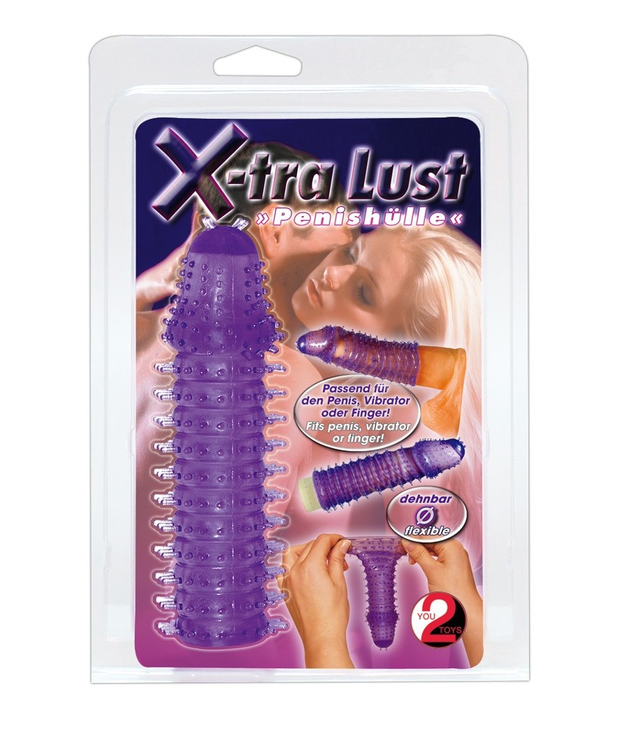 GUAINA FALLICA INDOSSABILE IN JELLY "XTRA LUST" VIOLA
