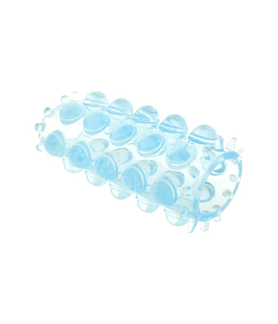 GUAINA FALLICA "POWER STRETCHY" BLU - 6.5 CM