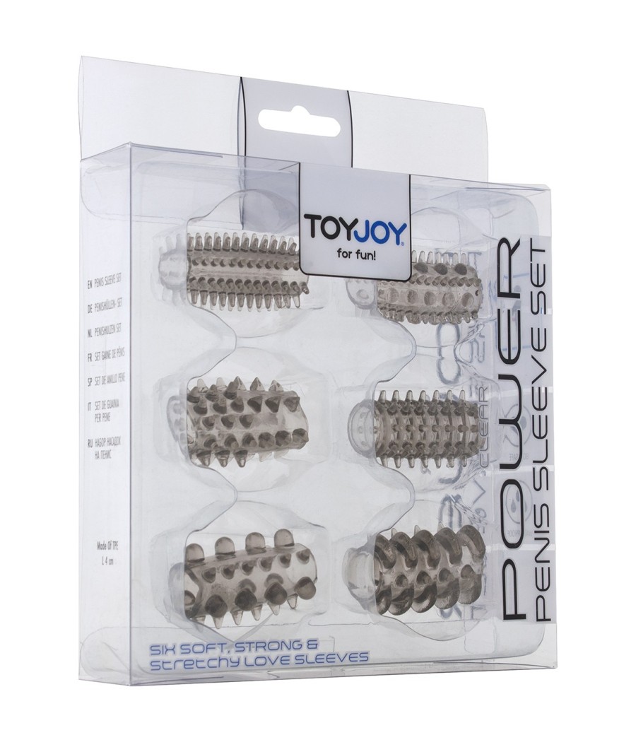 SET 6 GUAINE FALLICHE STIMOLANTI DIFFERENTI NERE